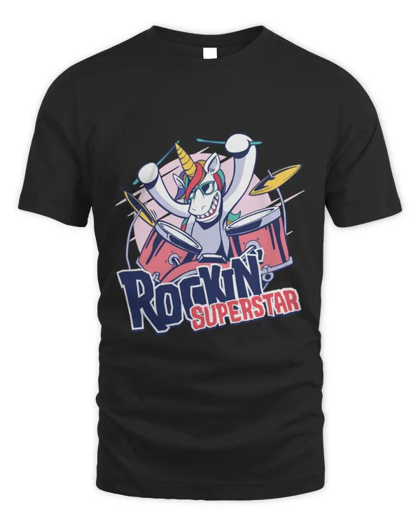 UNICORN SUPERSTAR DRUMMER  T-Shirt