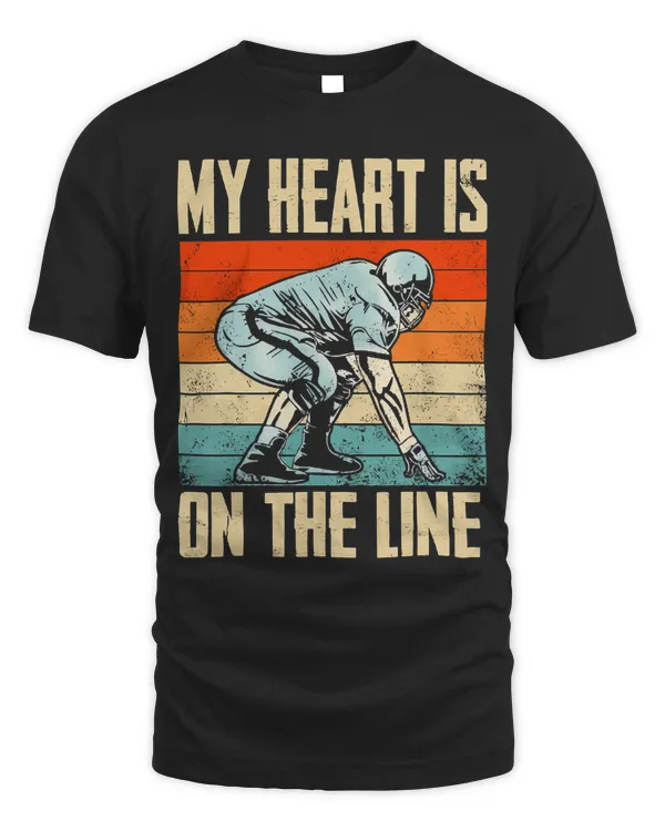 Football My Heart Is On The Line Offensive Lineman