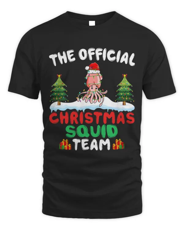 Christmas Squid Team 2Squid Wearing Santa Hat Xmas