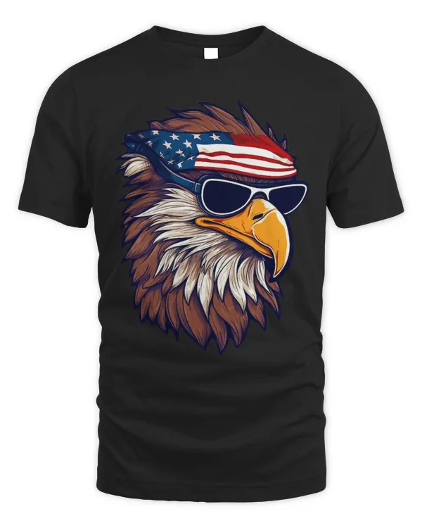 Cool Patriotic Eagle Outfit 4th of July USA American Flag