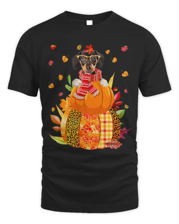 Dachshund Dog Autumn Fall Pumpkin Truck Mappe Thanksgiving 22