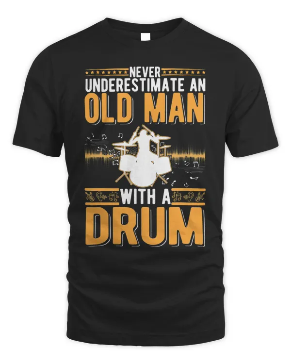 Drums Old Man Drum Sticks Grandpa Drummer 4