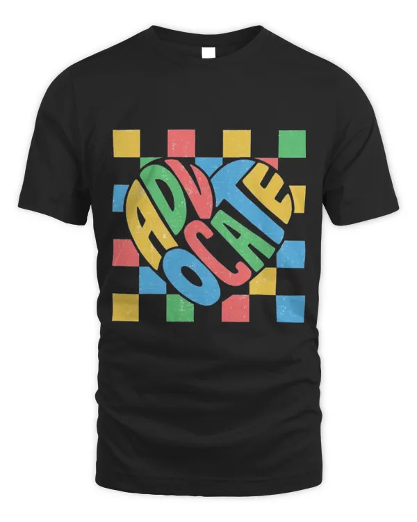 Funny Autism Awareness Retro Cute Heart Advocate Autism Awareness Special Education