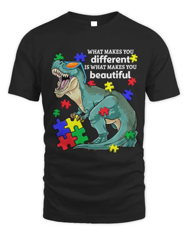 Funny Autism Awareness Dino What Makes You Different Autism Awareness Women Kid