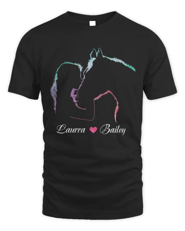 NEVER WALK ALONE, PERSONALIZED HORSE T-SHIRT, HORSE TEE SHIRT