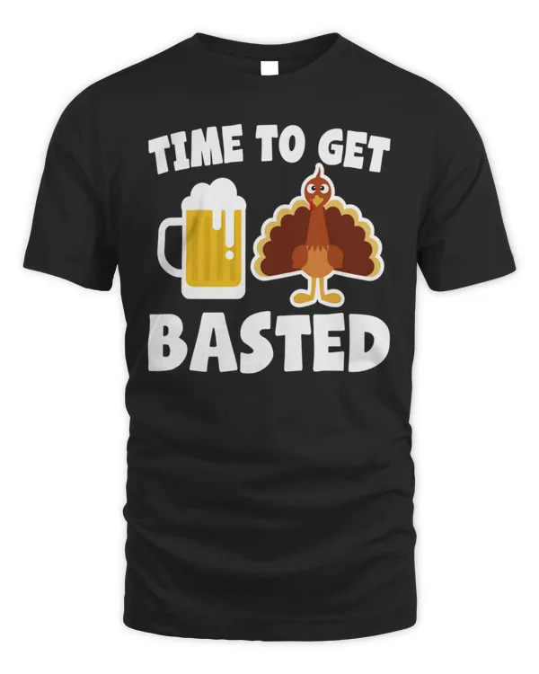 Thanksgiving Turkey Beer Funny Apparel Gift T-Shirt