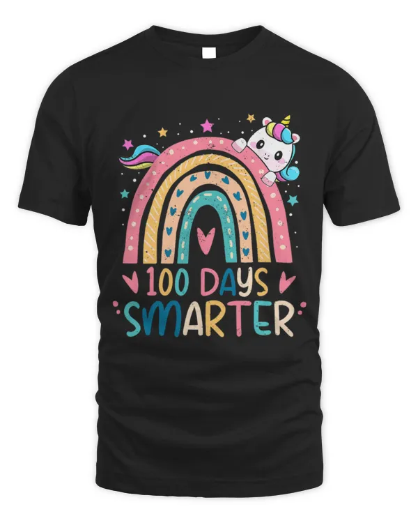 100 Days Smarter Kids Girls Unicorn 100th Day of School Gift
