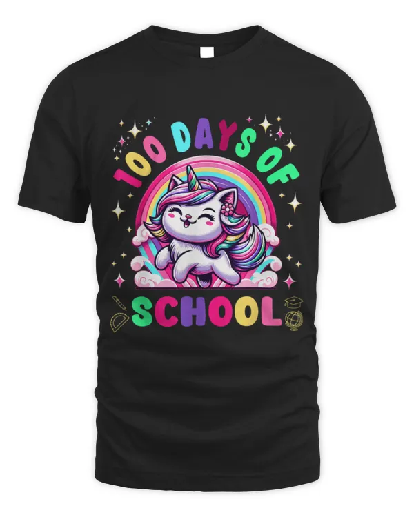 100 days of school magical rainbow caticorn girls