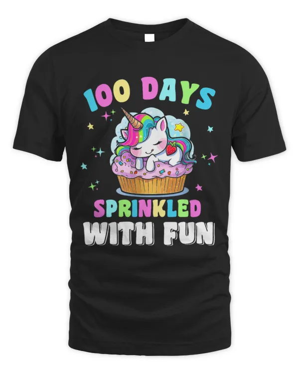 100 Days Sprinkled With Fun Unicorn Cupcake 100th Day Kids 2