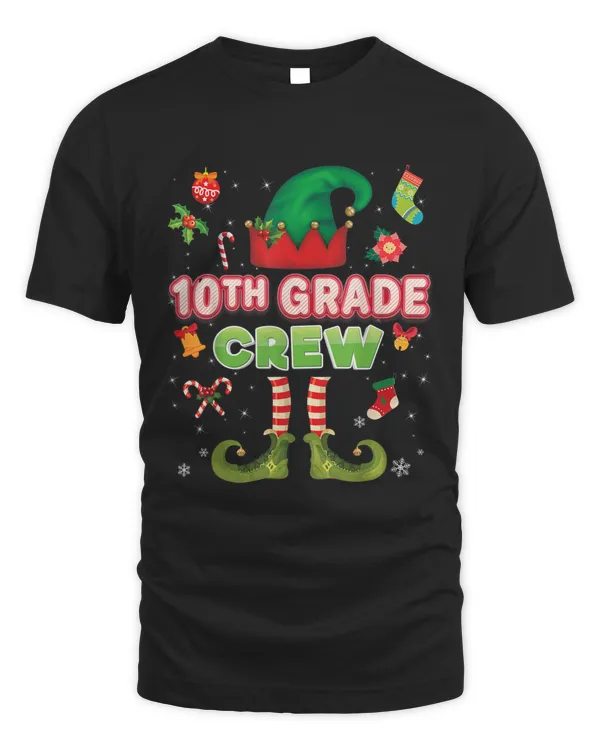 10th Grade Elf Crew Christmas Santa Helper Tenth Sweater T-shirt