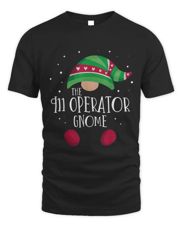 911 Operator Gnome Family Matching Christmas Pajamas T-shirt