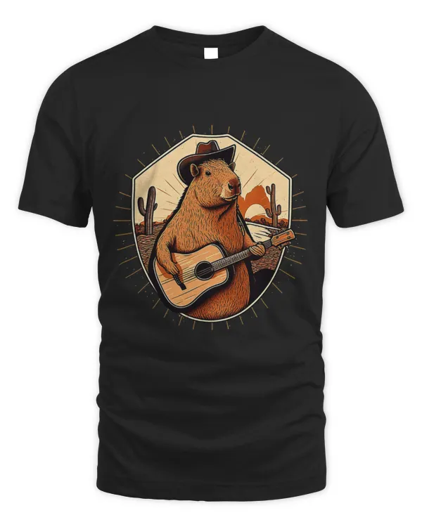 Cute Capybara Country Music Rodeo Cowboy 17