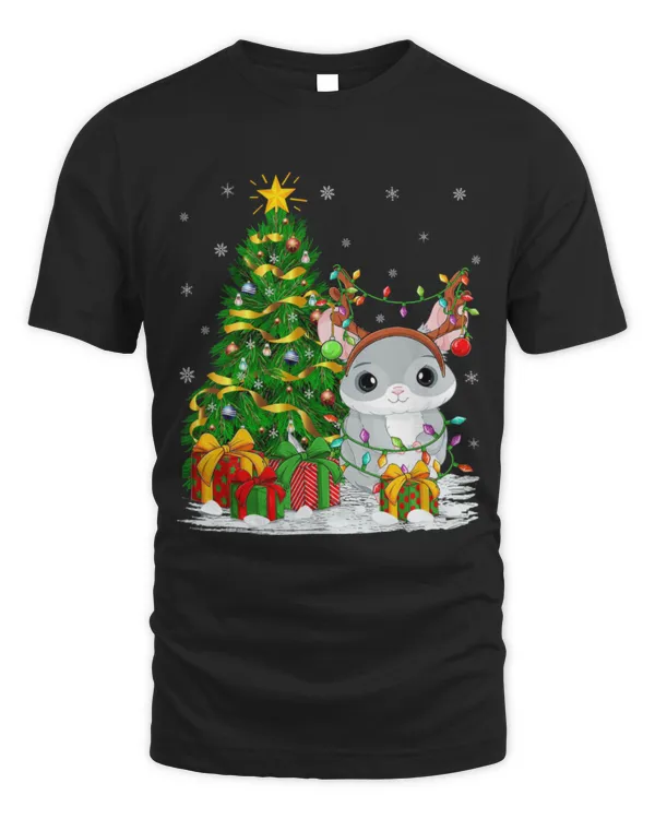 Cute Chinchilla Matching Xmas Lighting Chinchilla Christmas
