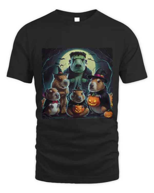 Cute Capybara Halloween Characters Cute But Spooky Cavy Rodents