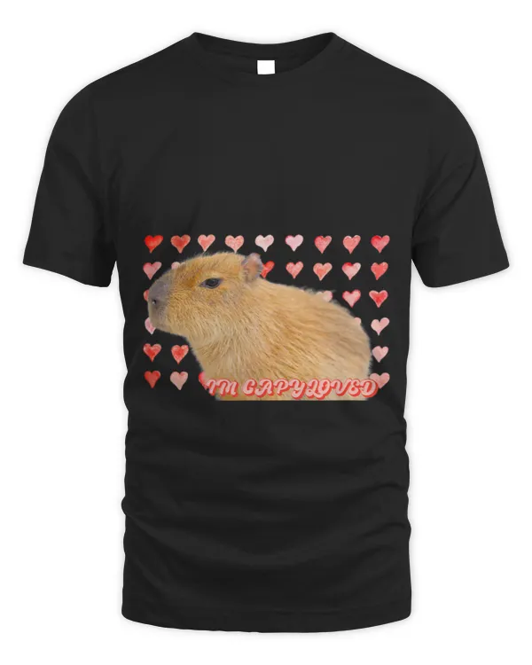 Cute Capybara with hearts perfect for him for her