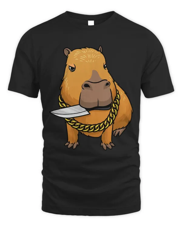 Cute Capybara With Knife Funny Rodent