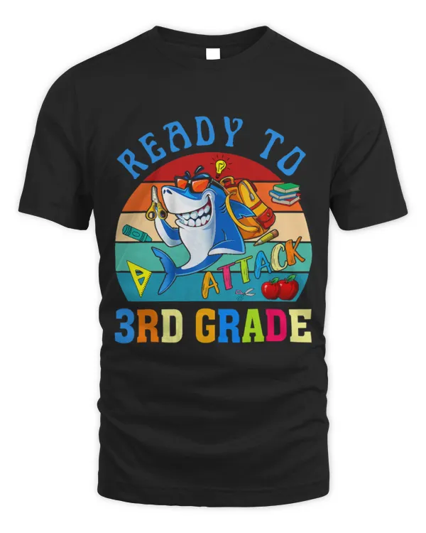 Shark Pet Ready To Attack 3rd Grade Shark Back to School Boys Girls