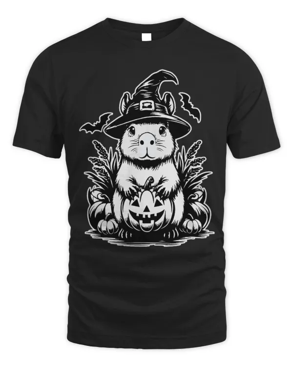 Cute Capybara Halloween Costume Spooky Witch Bat Rodent Animal 1