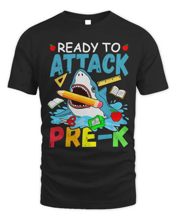 Shark Pet Ready To Attack Prek Back To School Kids Shark Preschool
