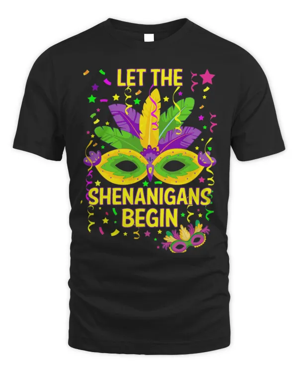 Let The Shenanigans Begin Mardi Gras Mask Jester Hat