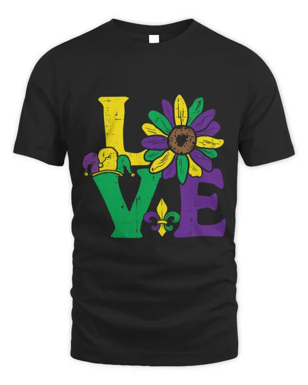 Love Sunflower Mardi Gras New Orleans Flower Women Girls