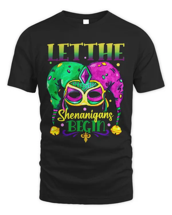 Let The Shenanigans Begin Mardi Gras Shirts Kids Men Women