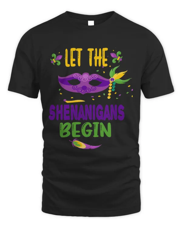 Let The Shenanigans Begin Mardi Gras Mask Jester Hat