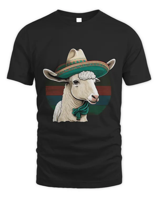Cute Sheep Mexico Cinco de Mayo Sombrero Mexican