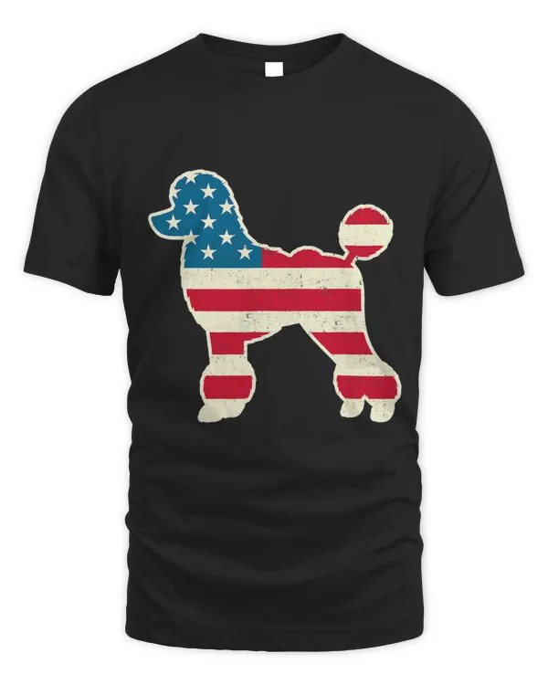 th of July Poodle American Flag Dog USA