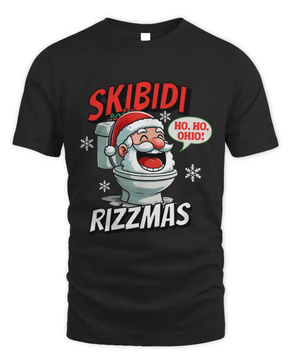 Skibidi Rizzmas Ho Ho Ohio Funny Santa Claus Christmas