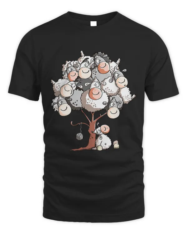 Cute Sheep In a Woolly Tree I Sheep Wool Tree I Sheep Art Cute Sheep In a Woolly Tree I Sheep Wool Tree I Sheep Art