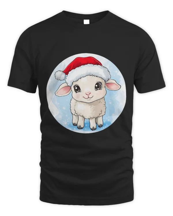 Cute Sheep in Christmas Mood for Lamb and Xmas Lovers Cute Sheep in Christmas Mood for Lamb and Xmas Lovers