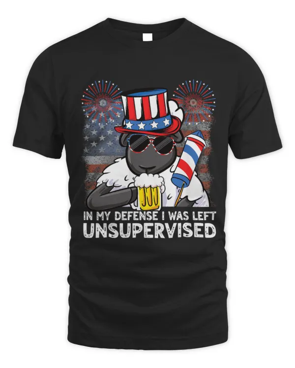Cute Sheep In My Defense I Was Left Unsupervised Sheep 4th of July Cute Sheep In My Defense I Was Left Unsupervised Sheep 4th of July
