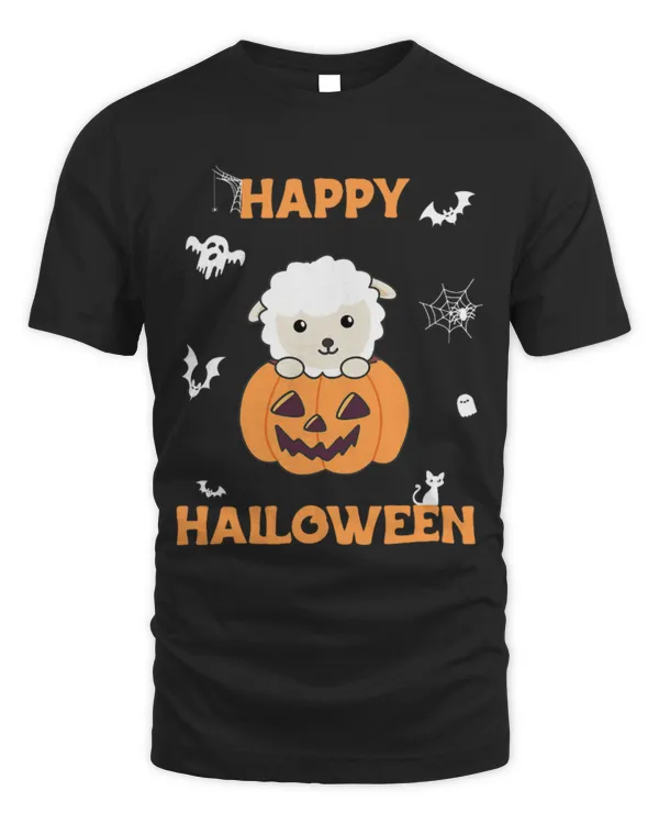 Cute Sheep In Pumpkin Sweet Animals Sheep Happy Halloween Cute Sheep In Pumpkin Sweet Animals Sheep Happy Halloween