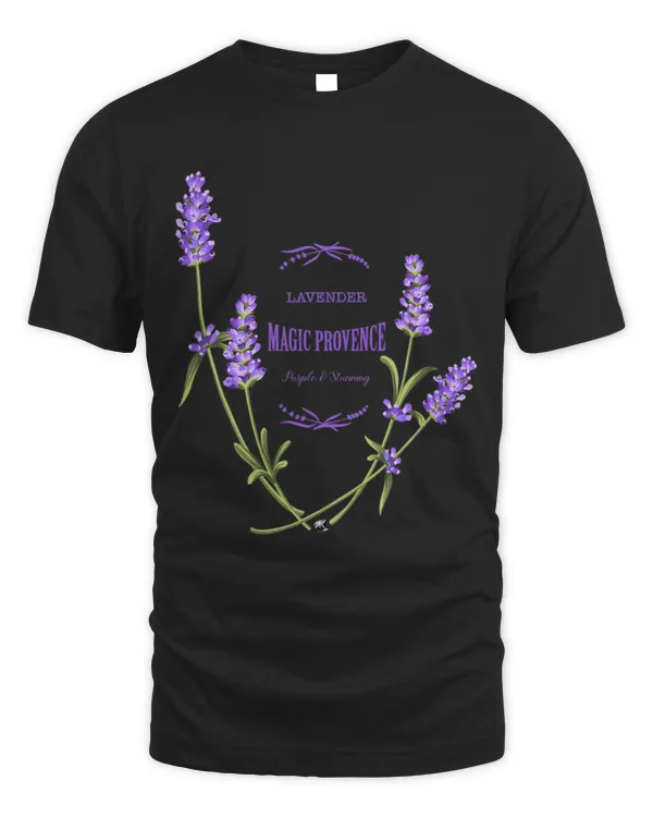 Lavender flowers illustration with inscription T-Shirt