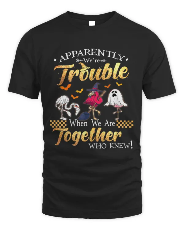 Apparently We'Re Trouble When We Are Together Flamingo Witch