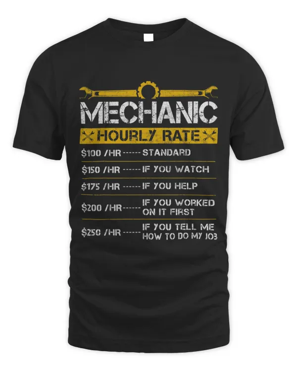 Cute Mechanic Hourly Rate Worker Labor Rates Dad