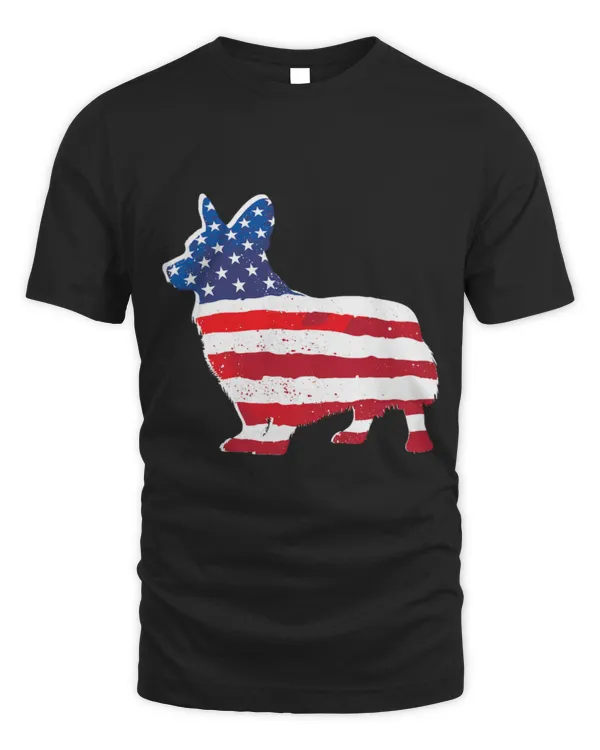 Cute Corgi USA American Flag Corgi Pet Dog Lovers 4th of July Men Women