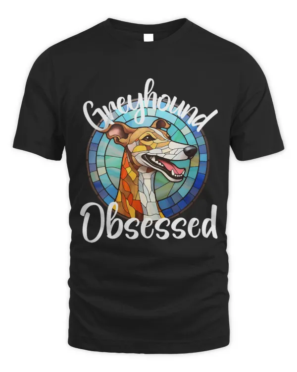 Cute Greyhound Obsessed Dog Mom Puppy Colorful Pet Fur Baby Cute