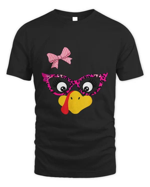 Thanksgiving Turkey Face Cute Colorful Leopard Glasses