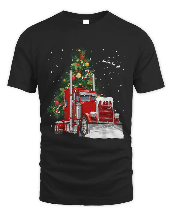 Christmas Driver Trucke Xmas Truck Driver Men Women T-shirt