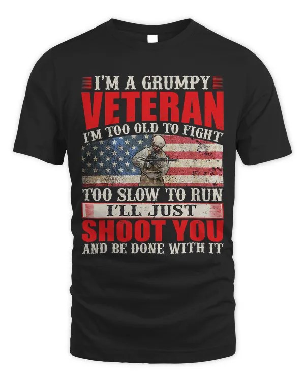 IM A Dad Grandpa And A Veteran Nothing Scares Me Father Day 85