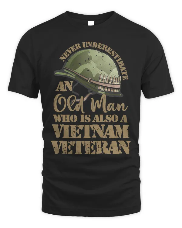Vintage Veteran Grandpa Proud Army Vietnam Veteran Old Man 171