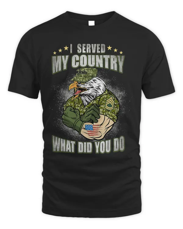 I Served My Country What Did You Do Flag US Veteran Day 173
