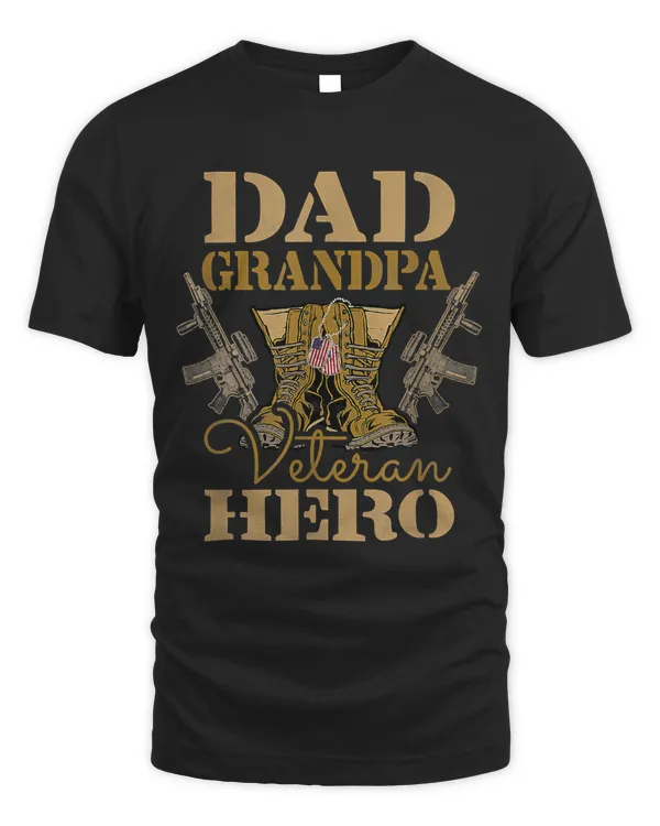 Mens Dad Grandpa Veteran Hero Veterans Day 4th Of July 371