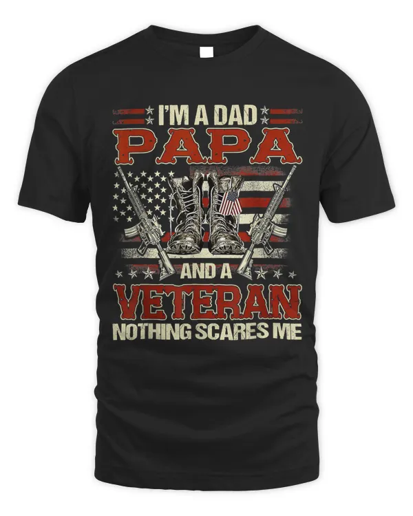 Retro Im A Dad Papa And Veteran Happy Fathers Day 290