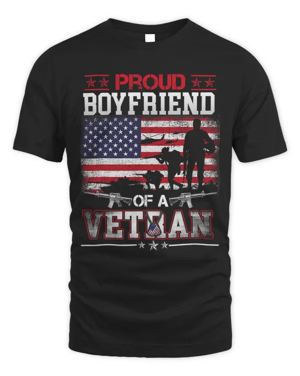 Proud Boyfriend Of A Veteran USA Flag Military Veterans Day 338