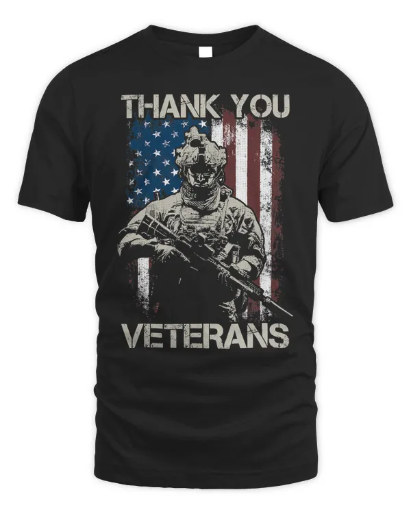 USA Veteran Army Gun American Flag Thank You Veterans 296