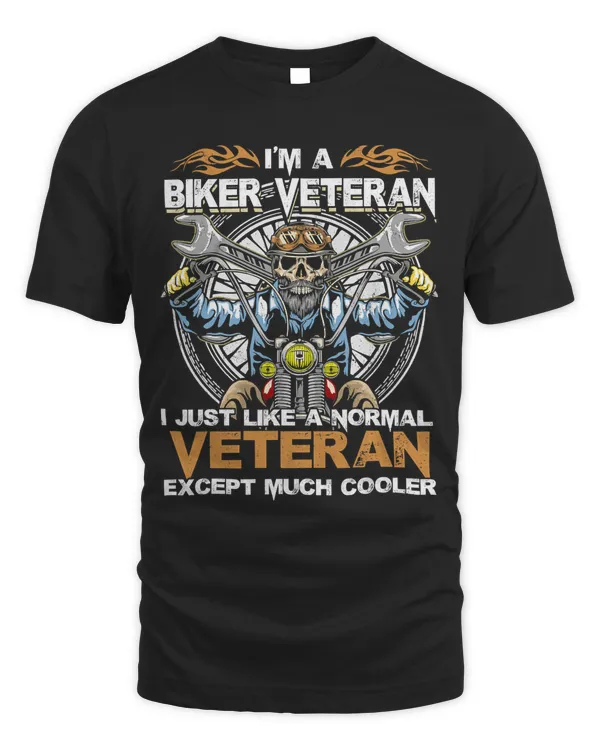 Biker Veteran Like Normal except much cooler Funny 243