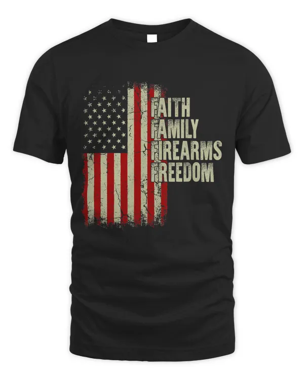 Faith Family Firearms Freedom Patriotic American Flag USA 396